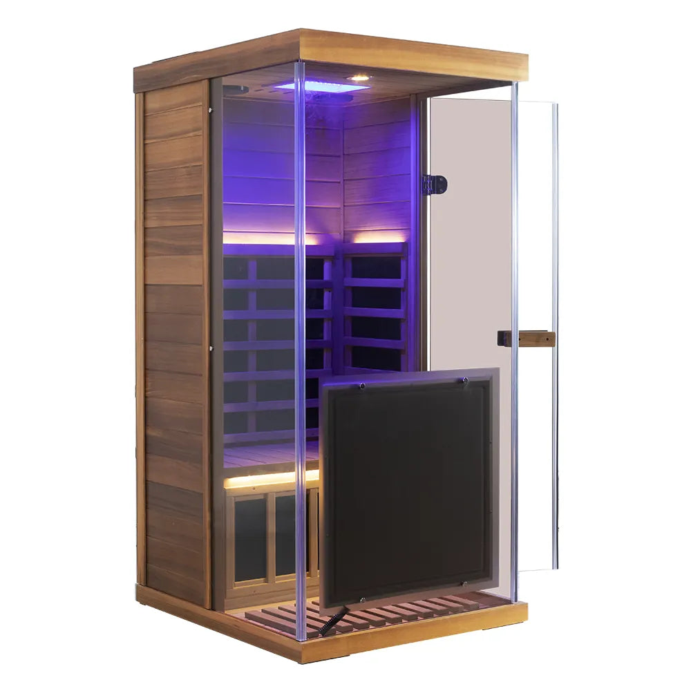WizziSaunas - 909MX Mini | Red Cedar 1 Person Infrared Sauna