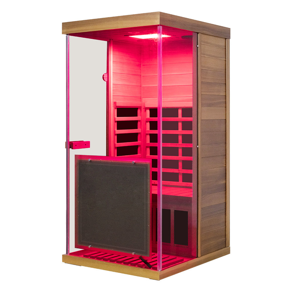 WizziSaunas - 909MX Mini | Red Cedar 1 Person Infrared Sauna