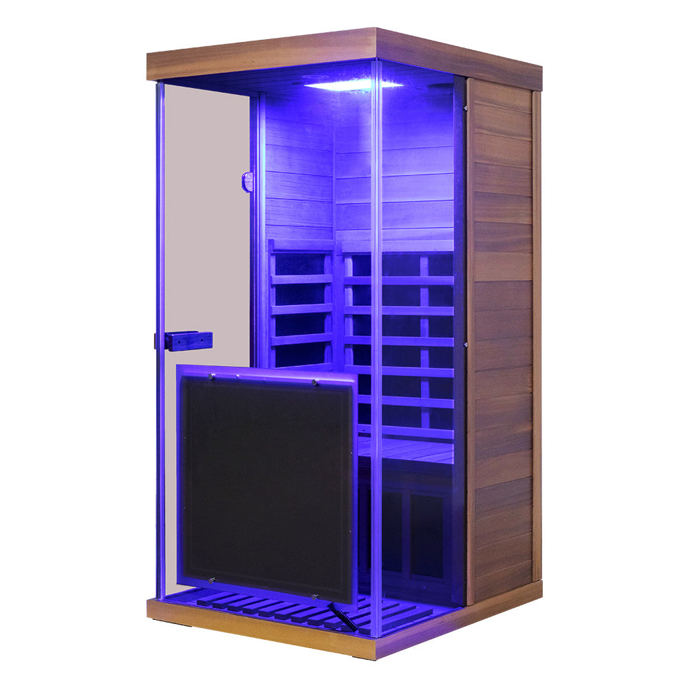 WizziSaunas - 909MX Mini | Red Cedar 1 Person Infrared Sauna