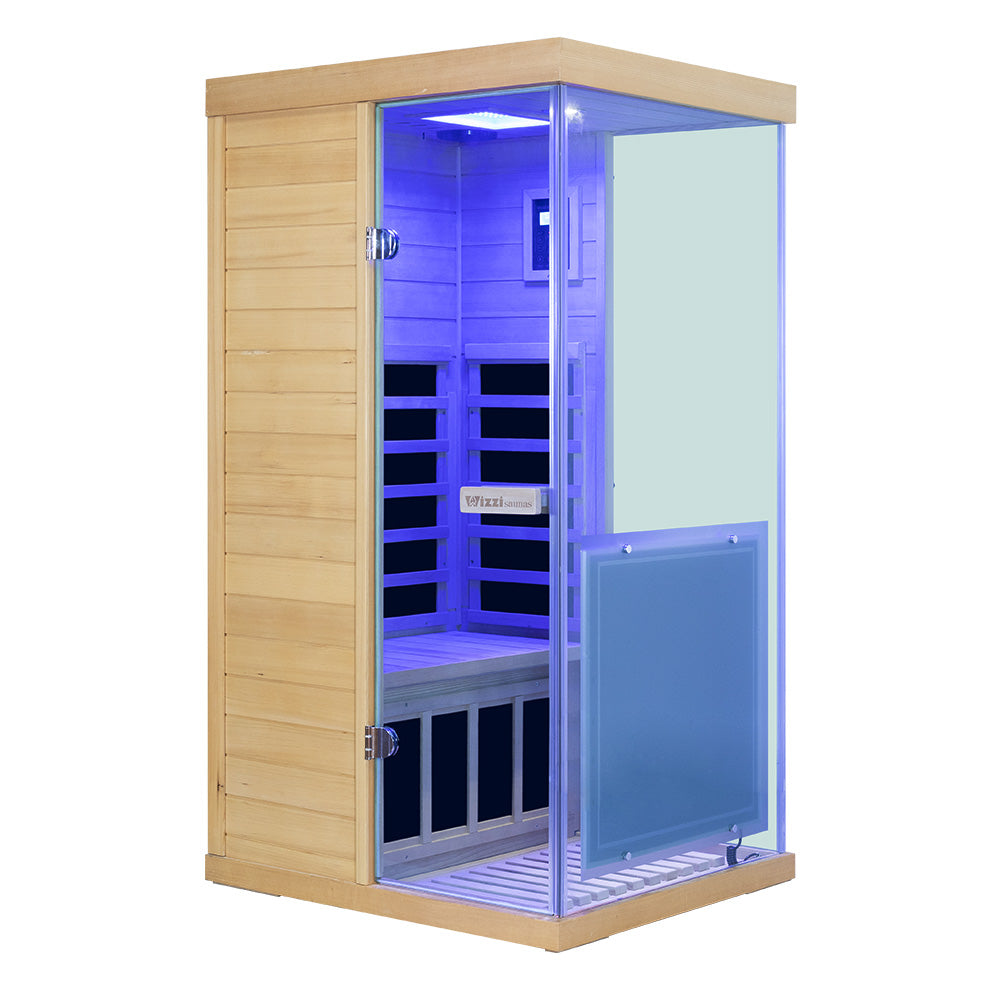 WizziSaunas - 909MX Mini | Hemlock 1 Person Infrared Sauna
