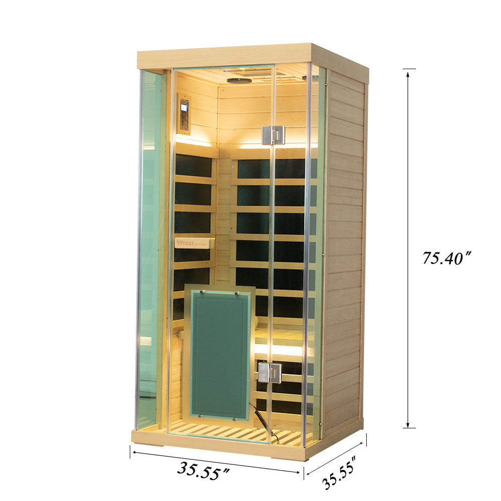 WizziSaunas - SH01 | Hemlock 1 Person Far Infrared Sauna
