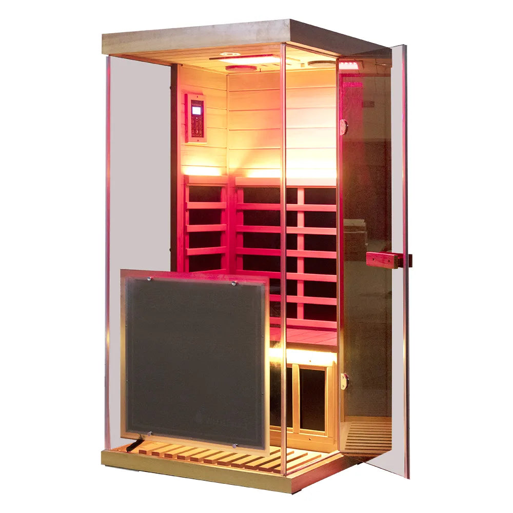 WizziSaunas - 909MX Mini | Red Cedar 1 Person Infrared Sauna
