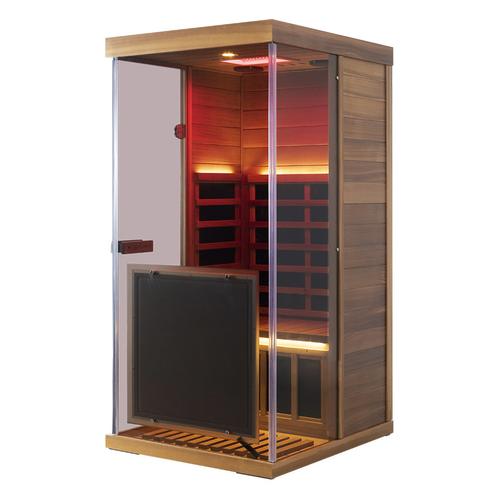 WizziSaunas - 909MX Mini | Red Cedar 1 Person Infrared Sauna