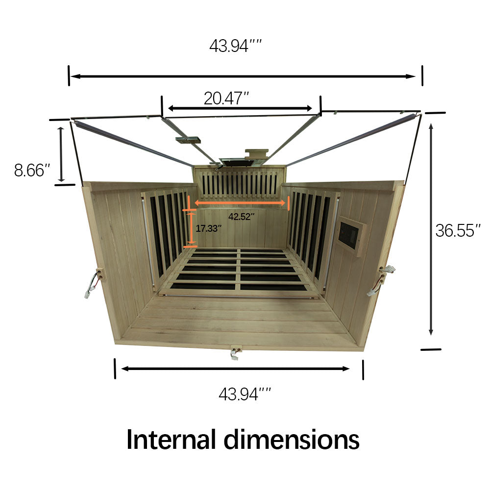 WizziSaunas - SH02 | Hemlock 2 Person Far Infrared Sauna