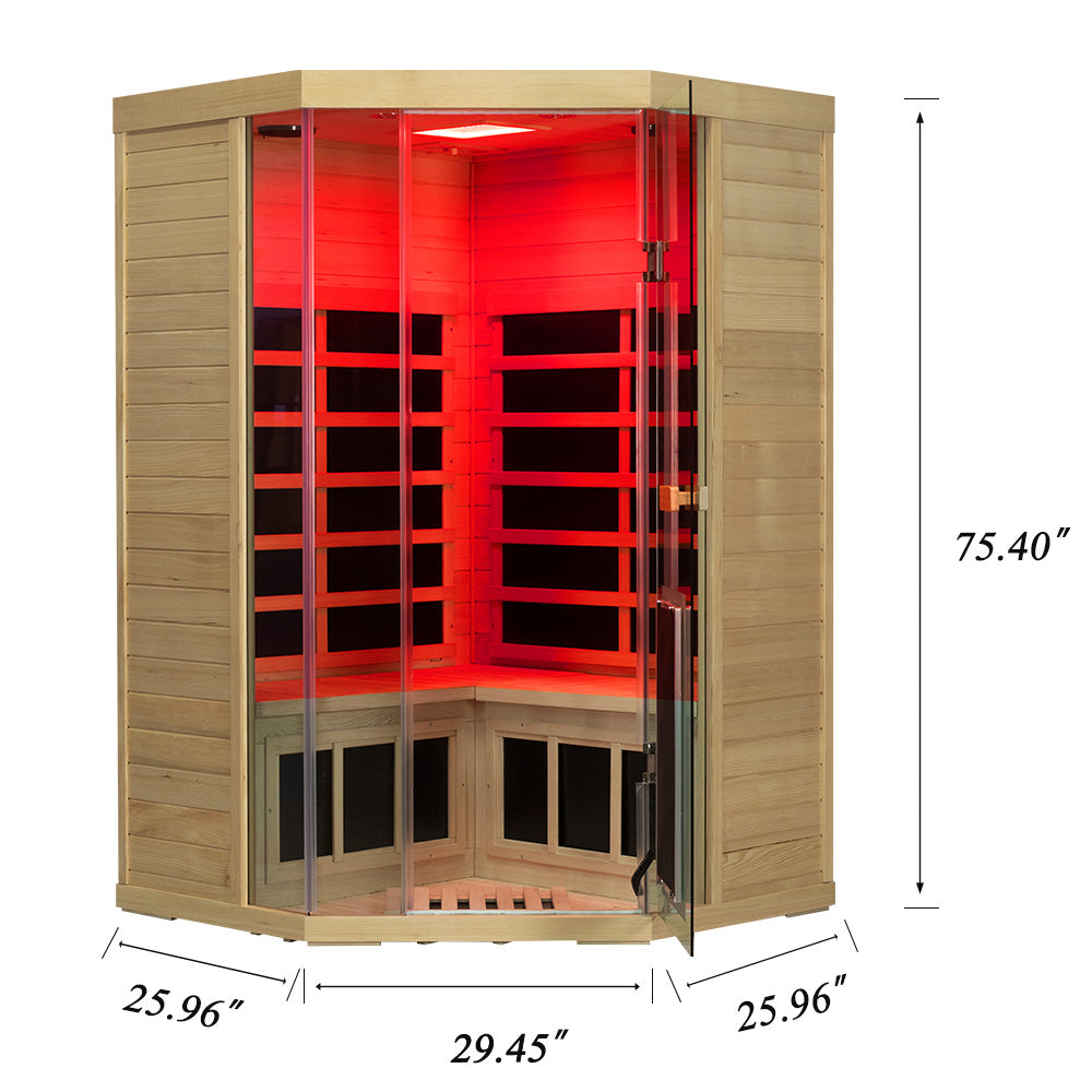 WizziSaunas - SH07 | Hemlock 2-3 Person Far Infrared Sauna