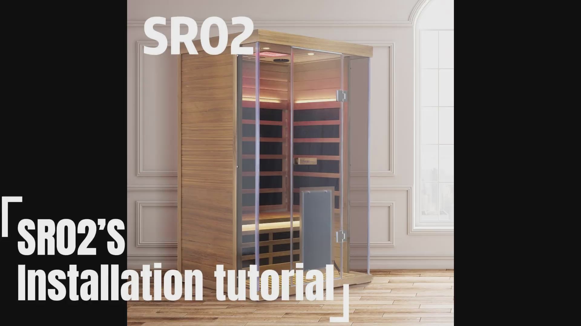 WizziSaunas 909MX Mini red cedar infrared sauna assembly video.