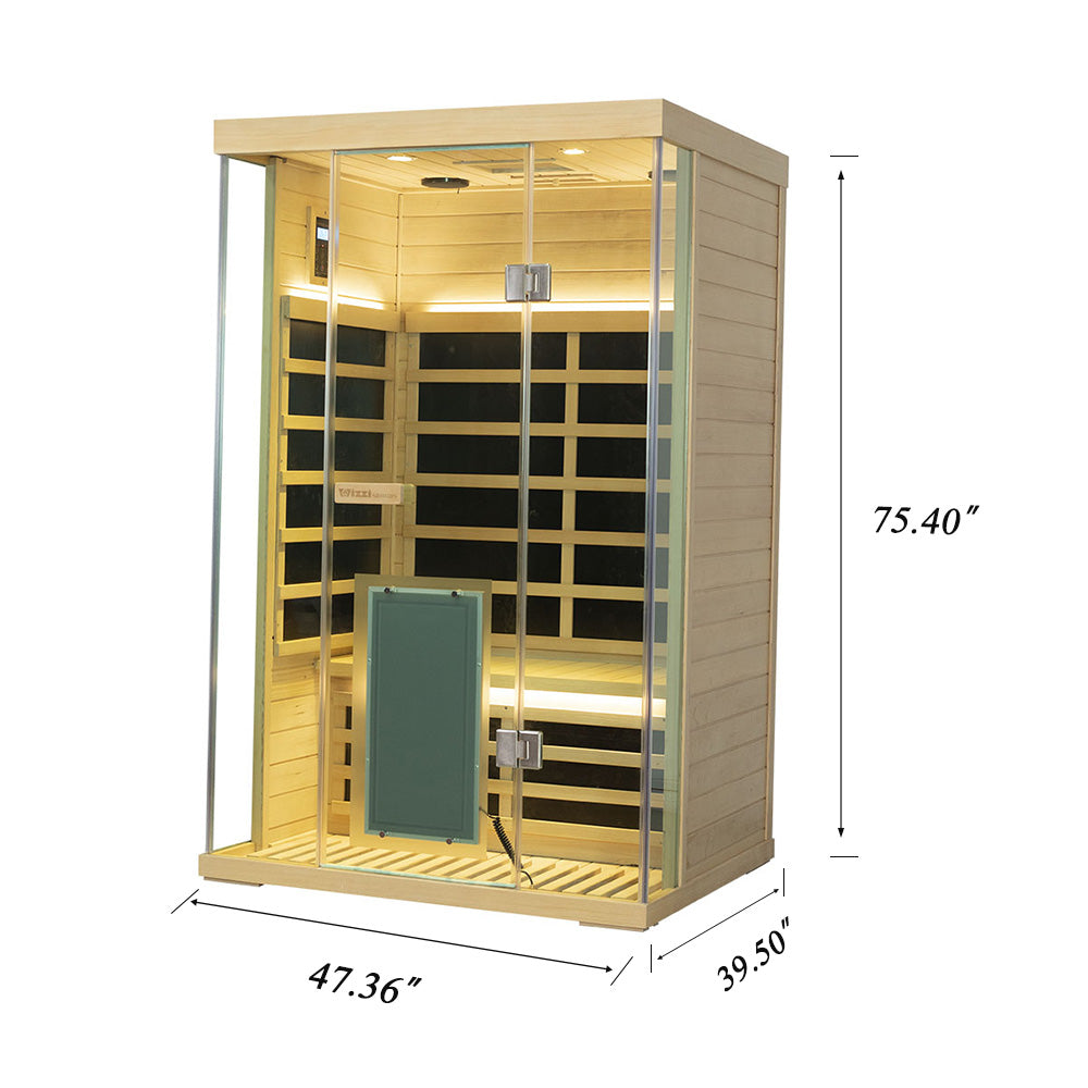 WizziSaunas - SH02 | Hemlock 2 Person Far Infrared Sauna